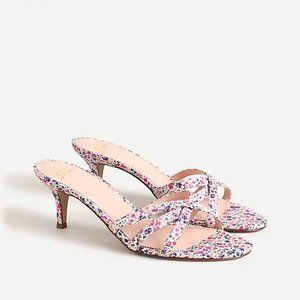 NIB J Crew Skinny-strap sandals in Liberty® Phoebe floral 8M ITALY